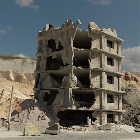 Destroyed Building By Hussain Jivanji Buildings Artwork Post