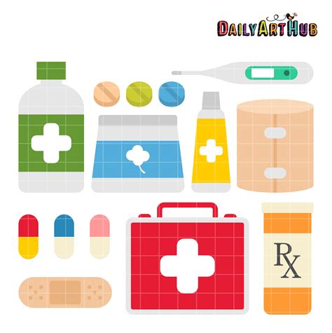 First Aid Kit Clip Art Set Daily Art Hub