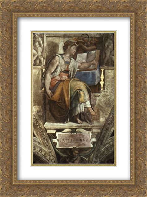 Michelangelo 2x Matted 20x24 Gold Ornate Framed Art Print Sistine