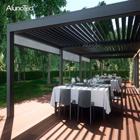 Diy pergola louvered pergola pergola canopy pergola swing metal pergola pergola shade pergola ideas cheap pergola white pergola. Customized Motorized Outdoor Adjustable Louvered Roof ...