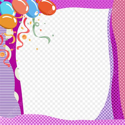 Birthday Card Border Hd Transparent Creative Purple Birthday Card
