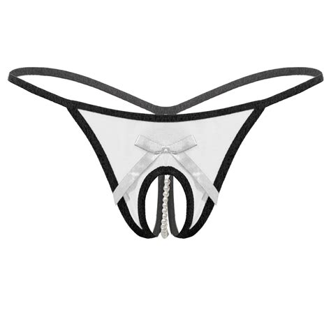 Womens Mesh Sheer Briefs Underwear Panties T Back Thong G String Lingerie Sexy Ebay