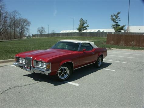 1972 Mercury Cougar Xr7 Convertible Bright Red Paint With White Bucket