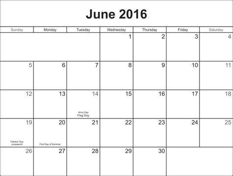 20 June 2016 Calendar Free Download Printable Calendar Templates ️