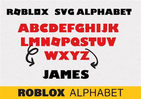 Roblox Svg Font Roblox Alphabet Roblox Gfx Lettera Roblox Etsy