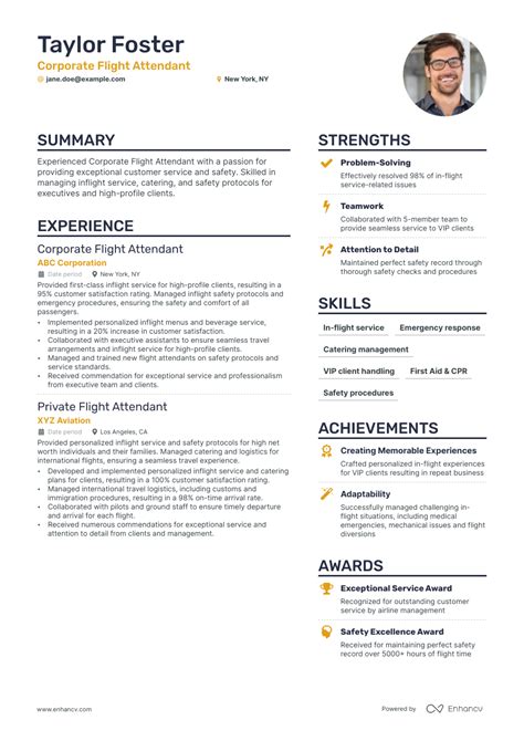 5 Corporate Flight Attendant Resume Examples And Guide For 2023