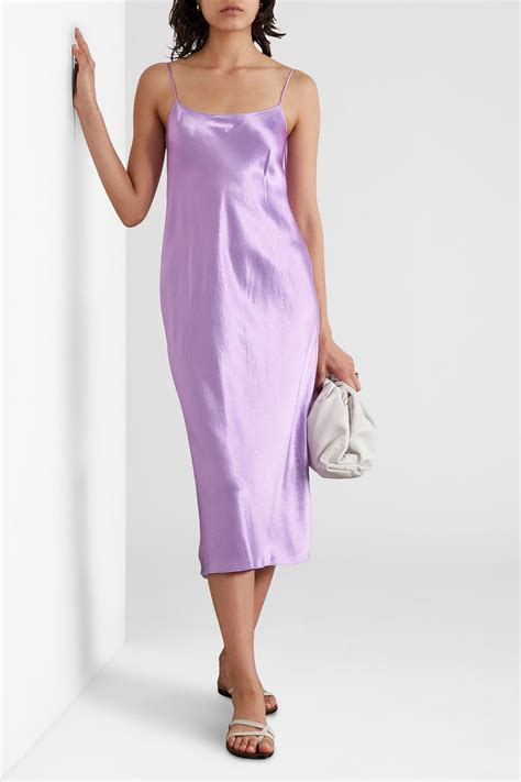 Vince Satin Midi Slip Dress Sale Up To Off The Outnet