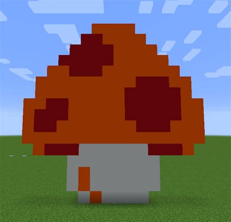 I Made A Super Mushroom Pixel Art In Minecraft Rmario