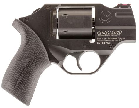Chiappa Rhino 200d Revolver 340217 357 Mag 2 Black Rubber Grips