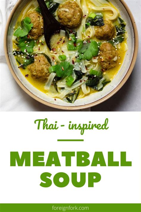 To plate put the rice noodles in a. Thai-Inspired Meatball Soup | Recipe in 2020 | Meatball ...