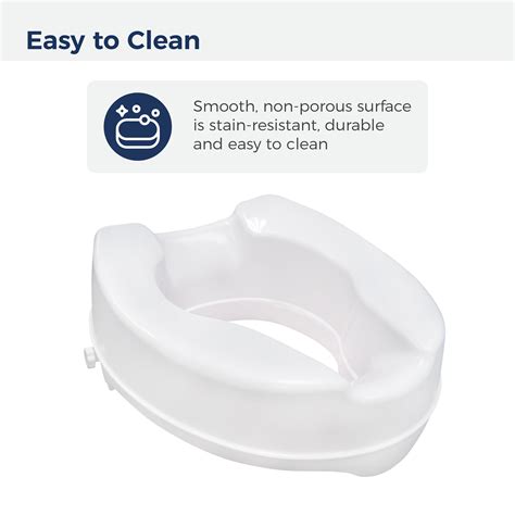 Drive Medical Raised Toilet Seat With Lock Standard Seat 4