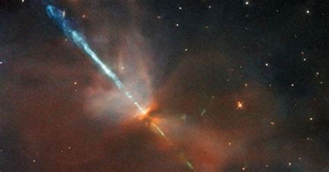 Nasas Hubble Telescope Spots Gigantic Blue Lightsaber Floating In