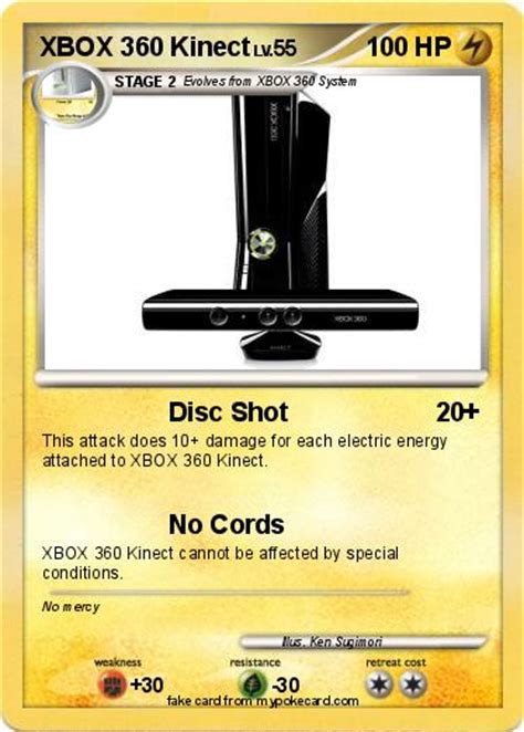 Pokémon Xbox 360 Kinect Disc Shot My Pokemon Card
