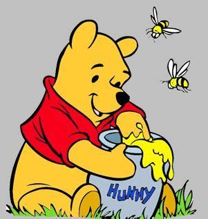 He is eating honey from a pot in this cute tattoo on girls thigh. winnie the pooh honey jar - Google zoeken | winnie the ...
