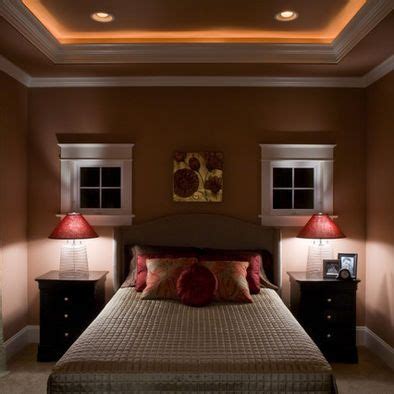 A tray ceiling, also called an inverted or recessed ceiling, features a center section that is several many homeowners install hidden tube lighting along the perimeter of the tray, which is especially. Lighted crown molding. I would like this in my bedroom but ...