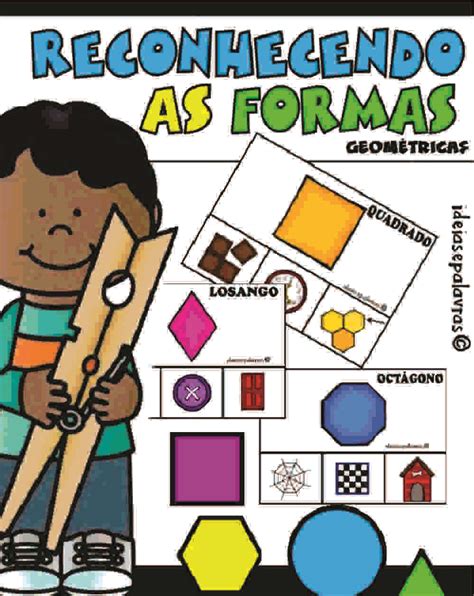 Uma lista com atividade infantil de formas geométricas para imprimir! Jogo Pedagógico Reconhecendo as Formas Geométricas ...