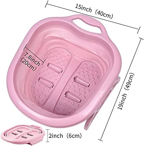 Buy Portable Collapsible Foot Spa Bath Tub With Foot Massager Rollers Foot Soak Tub Spa Basin