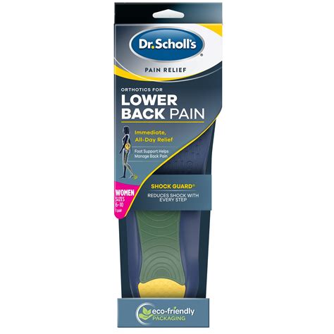 Dr Scholl S Lower Back Pain Relief Orthotic Inserts For Women 6 10