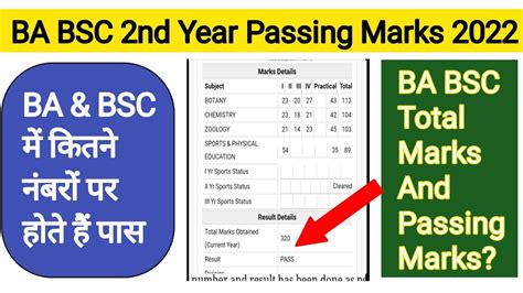 Bsc Passing Marks 2023 Bsc 2nd Year Passing Marks Bsc Me Pass Hone