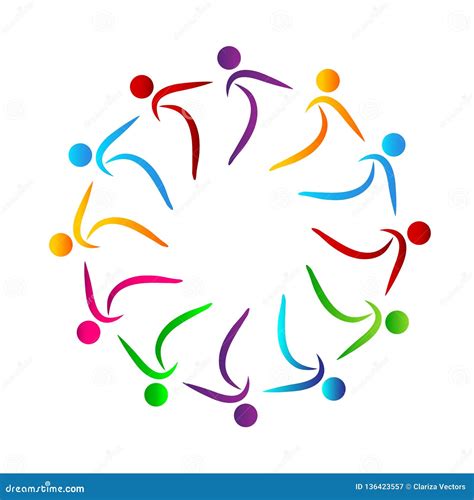 People Team Work Together Union Multi Color People Work Together Logo