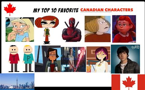 My Top 10 Favorite Canadian Characters By Smoothcriminalgirl16 On