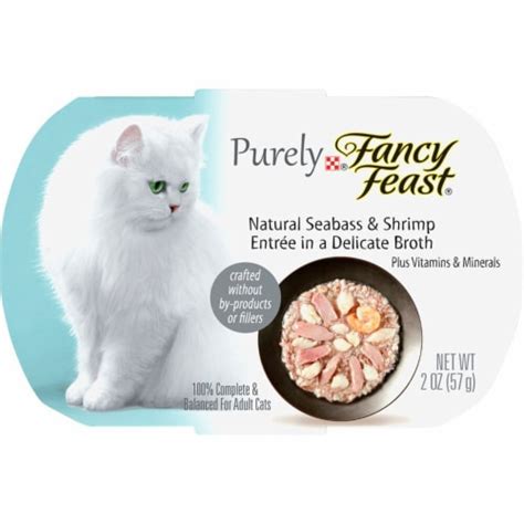 Fancy Feast Purely Natural Sea Bass And Shrimp Adult Wet Cat Food 10 Ct 2 Oz Kroger