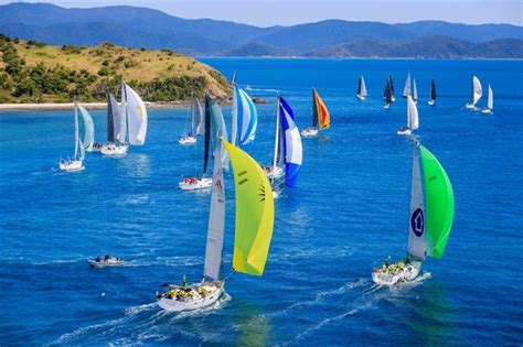 Hamilton island is one of the whitsunday islands of queensland, australia. Hamilton Island Race Week, Day 2 - Fleet about to change gears