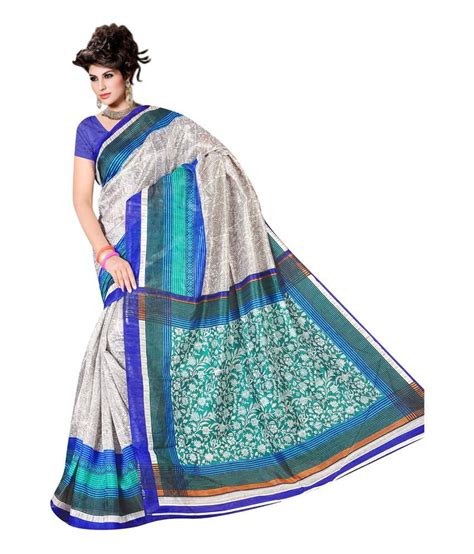 Revathi Textiles Multi Color Bhagalpuri Silk Saree Buy Revathi Textiles Multi Color Bhagalpuri