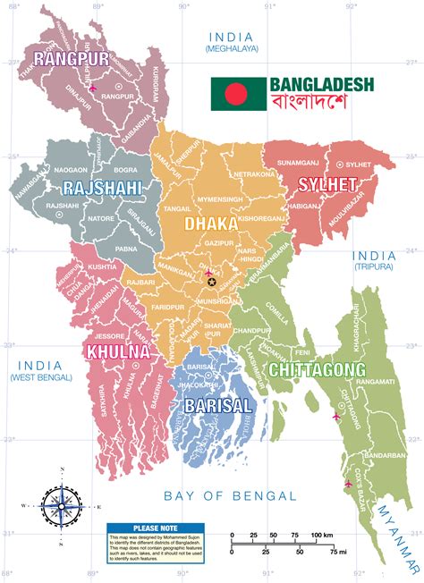 Bangladesh Map With Districts