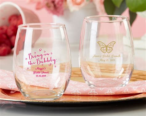 Wine glass custom personalized pour drink repeat 20 oz gift/wedding monograms. Personalized Stemless Wine Glasses | Bridal Brunch ...