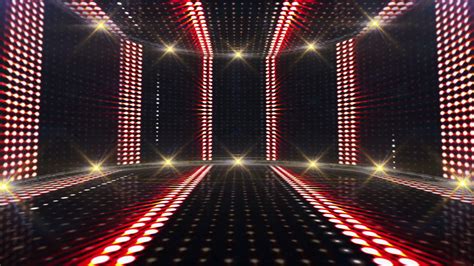 Music Lines Waves Room Lights Bulbs Animation Rendering