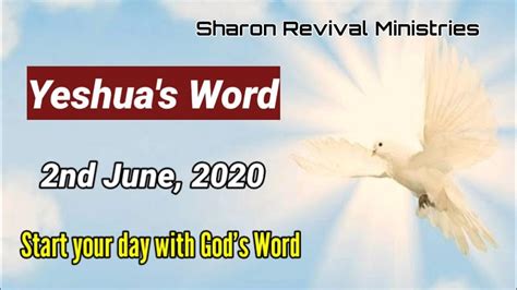 Yeshuas Word 2nd June Sharon Revival Ministries Youtube