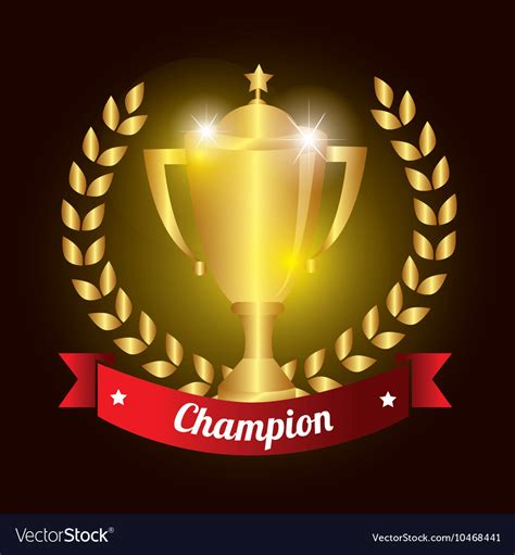 Trophy Championship Winner Royalty Free Vector Image