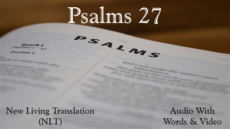 Psalms 27 New Living Translation Nlt Audio Bible Youtube