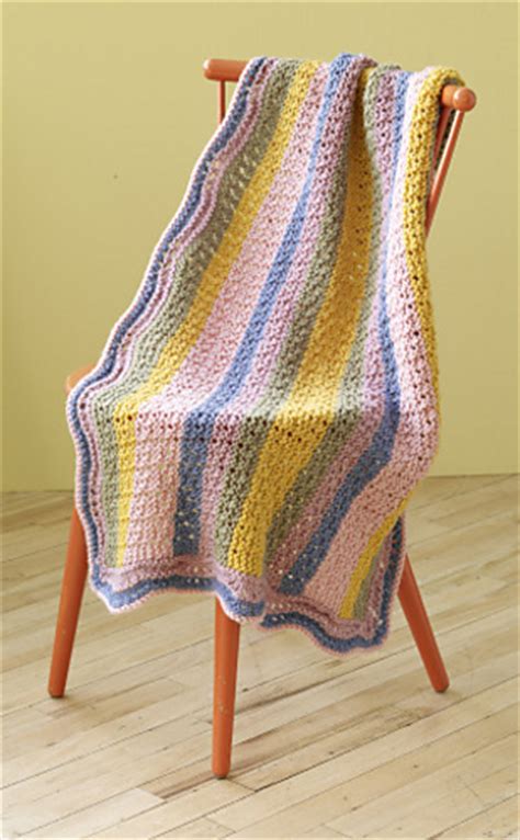 Ravelry Summer Stripes Baby Afghan Knit Pattern By Lion Brand Yarn