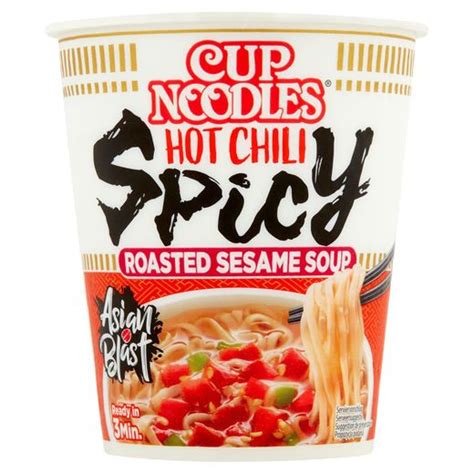 Nissin Cup Noodles Hot Chili Spicy Roasted Sesame Soup 66 G Carrefour