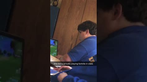 Kid Plays Fortnite In Class Youtube