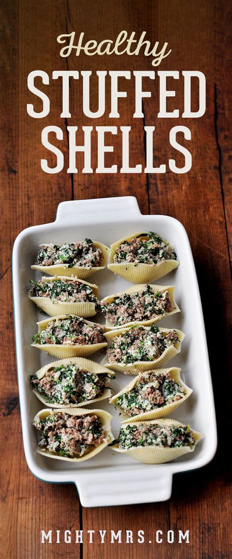 Healthy Stuffed Shells With Ground Turkey And Spinach