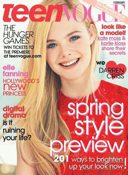 Fashion And Style Blogger Magazine Elle Fanning Teen Vogue