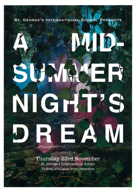 A Midsummer Nights Dream 2017 St Georges School Library