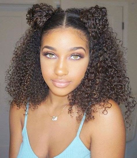 Hairstyles For Curly Hair African American Natural Hair Bun Styles Curly Hair African
