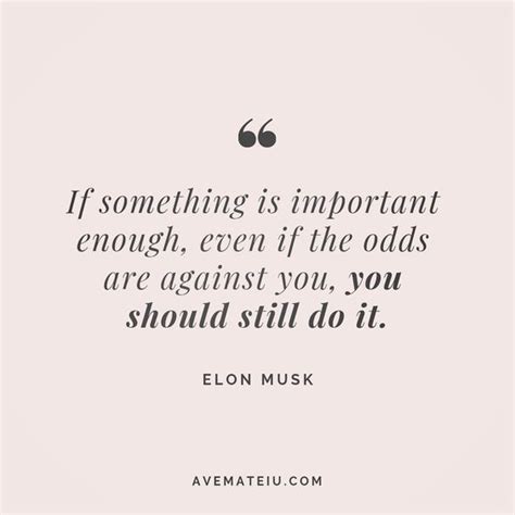 If Something Is Important Enough Even If The Odds Are Against You You