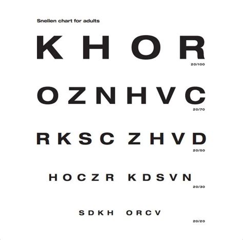 Free 11 Sample Eye Chart Templates In Pdf Ms Word Technique Tuesday