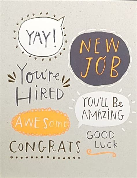 Congratulations Card New Job Yay Youre Hired Card Gallery Online Uk