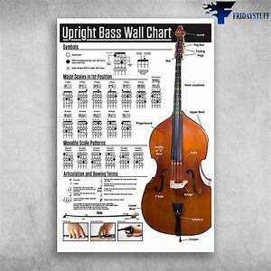 Upright Bass Wall Chart Major Scales In 1st Position Fridaystuff