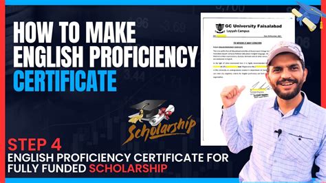 How To Make English Proficiency Certificate For Scholarship