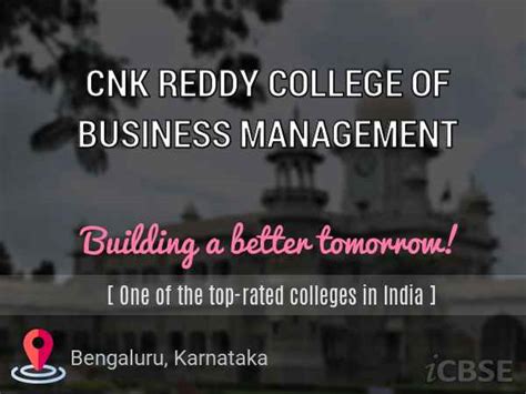 Cnk Reddy College Of Business Management Bengaluru Admissions
