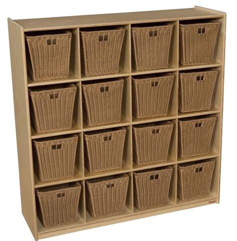 Natural Environments 16 Compartment Cubby Cubby Storage Wood Design
