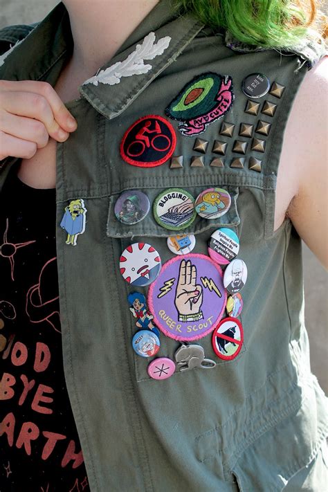 Queer Fashion Punk Fashion Diy Fashion Fashion Vest Patches Jacket