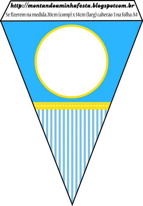 Bandeirola Azul Para Imprimir